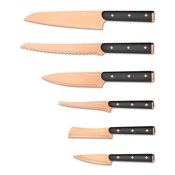 Hampton Forge Tomodachi 6 Piece Knife Set - Titanium Coated