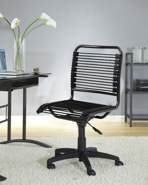 Euro Style Bungie Low-Back Adjustable Armless Office Chair